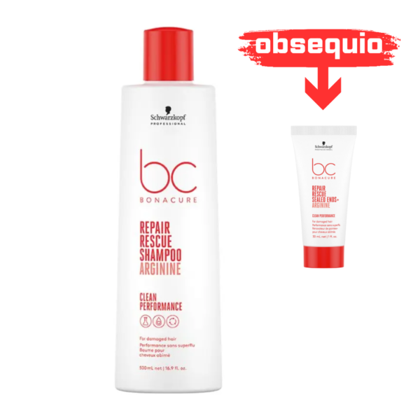 Shampoo Repair Rescue Bonacure 500ML reparación profesional para cabello dañado