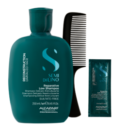 Shampoo Reparative Alfaparf Semi Di Lino Reparación Para Cabello Dañado