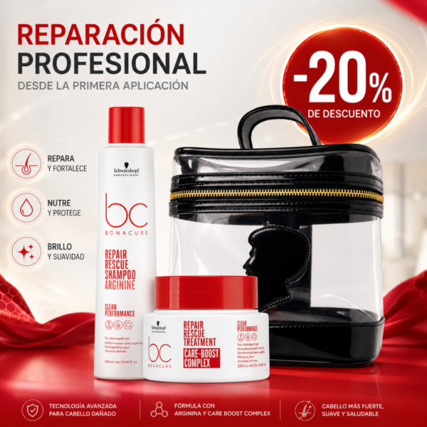 Kit Bonacure Repair Rescue hidratación y reparación para cabello seco