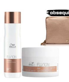 Fusion Wella Kit Shampoo Mascarilla Reparación Intensiva Para Cabello Dañado