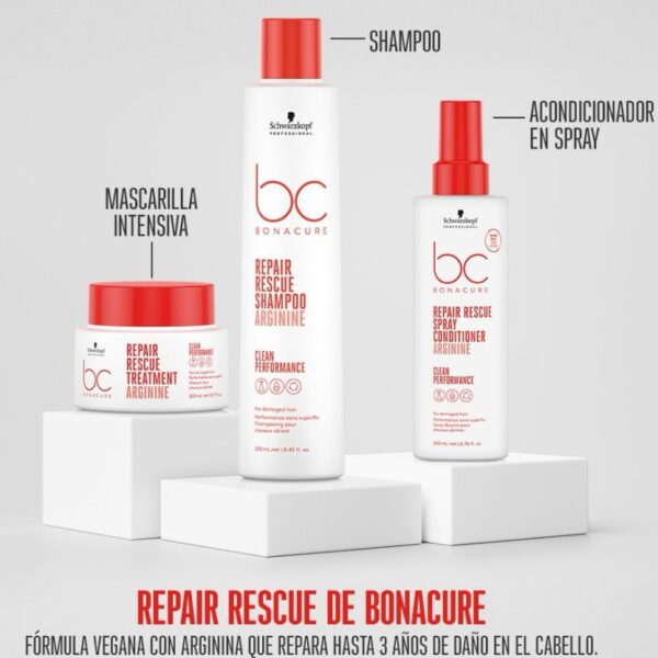 Kit Bonacure Repair Shampoo Masc Spray aplicación de tratamiento capilar
