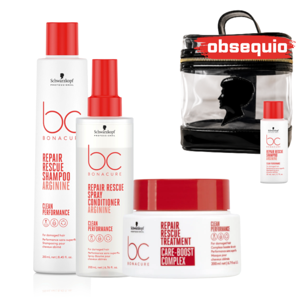 Kit Bonacure Repair Shampoo Masc Spray reparación profesional para cabello dañado