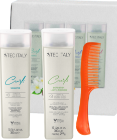 Shampoo Crema Peinar kit Curl Tec Italy