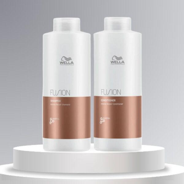 kit premium Wella Fusion con cosmetiquera y aceite viajero de regalo