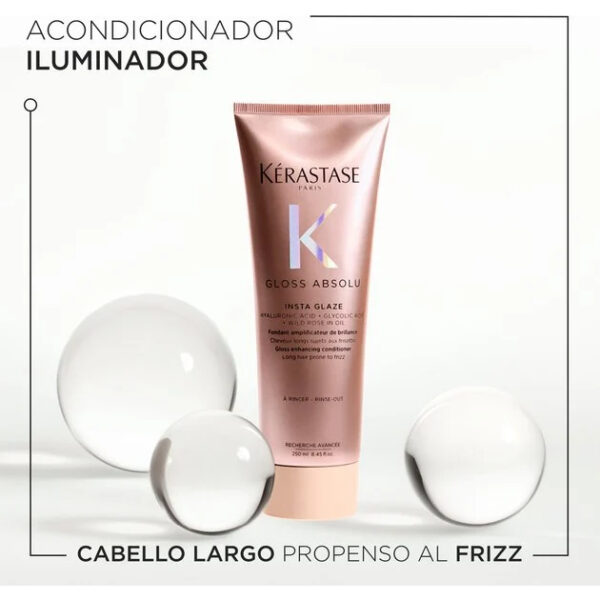 Acondicionador Gloss Absolu Insta Glaze Antifrizz suavidad y control de humedad