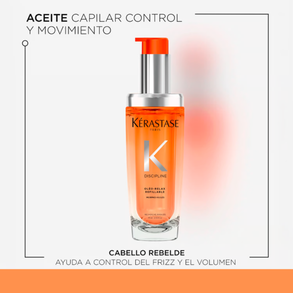 Aceite Kerastase Oleo Relax Discipline Antifrizz presentación premium aceite capilar