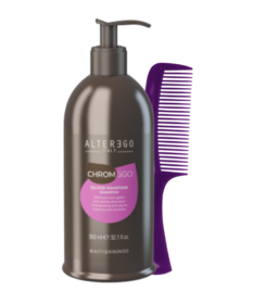 Shampoo Matizante Alter Ego Silver Litro en envase profesional de 1000 ml sobre fondo blanco