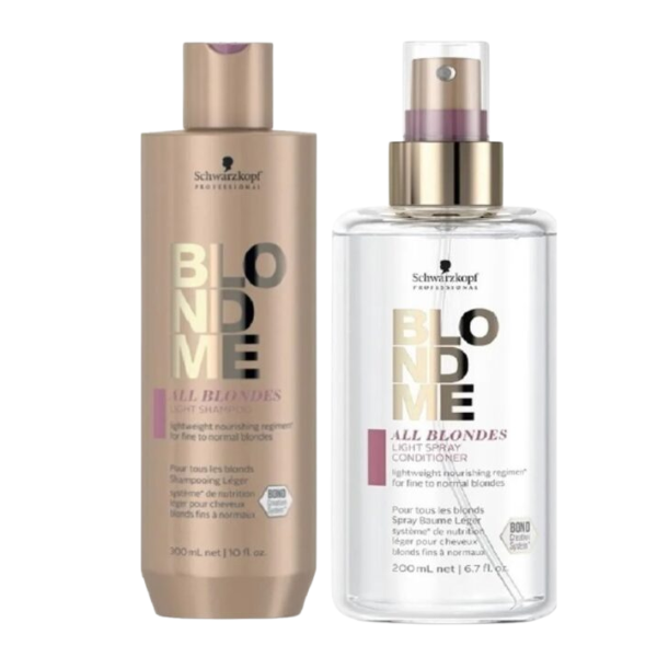 BlondMe Shampoo + Spray Conditioner Light