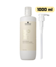 Shampoo Iluminador Reparador Blondme 1000ml para cabello rubio o decolorado.