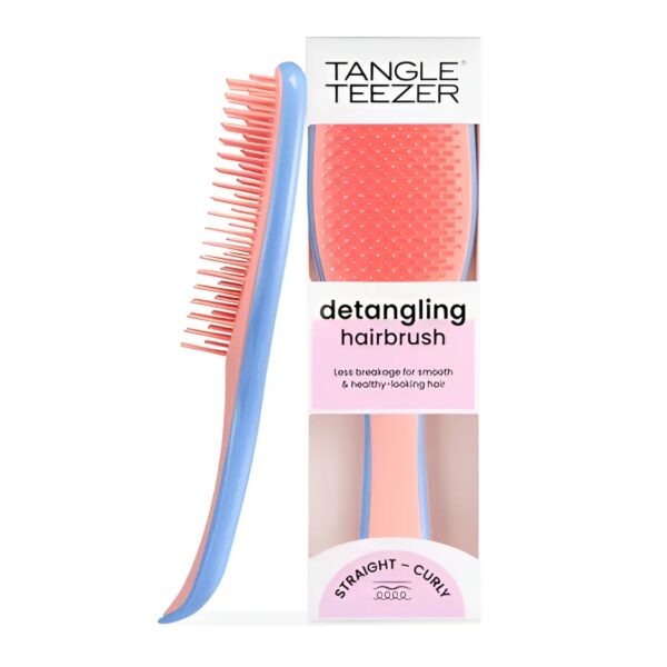 Tangle Teezer Cepillo Desenredante Azul con Mango para cabello húmedo y seco.
