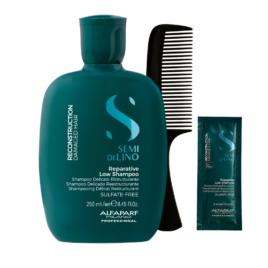 Shampoo Reparative Alfaparf Semi Di Lino reparación para cabello dañado