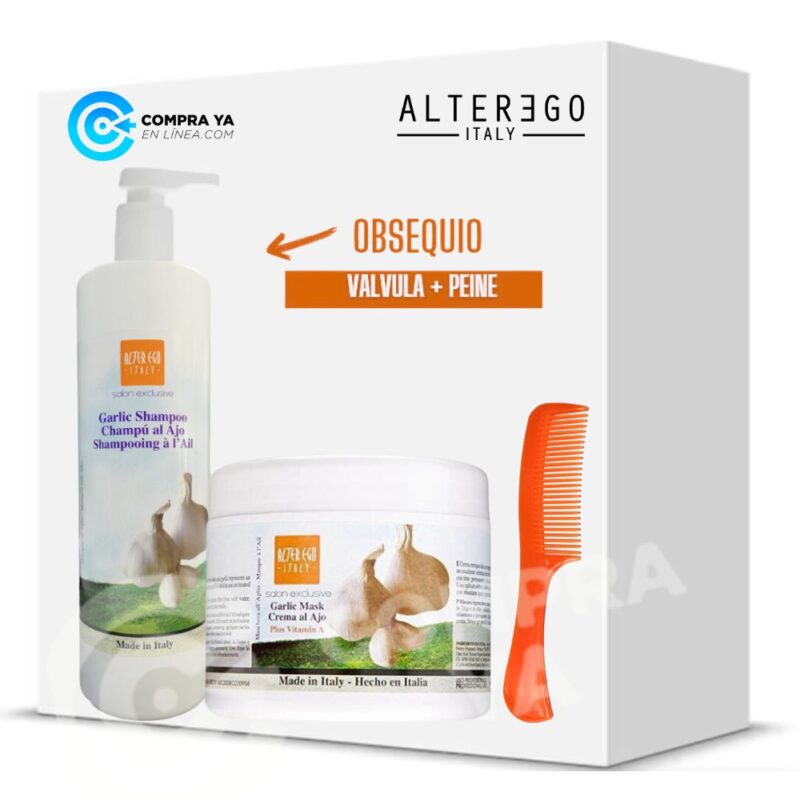 Shampoo Tratamiento Ajo Alter Ego Kit