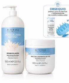 Kit Shampoo Mascarilla Leche Alter Ego 1000Ml Tratamiento Nutritivo Profesional Para Cabello Seco Y Deshidratado