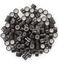 Microline Siliconado Extensiones Microring Negro De 5 Mm Con Revestimiento De Silicona.