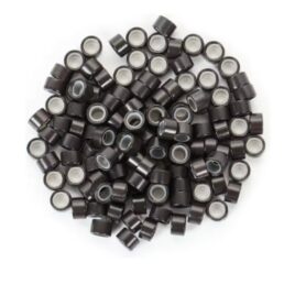 Microline Siliconado Extensiones Microring negro de 5 mm con revestimiento de silicona.
