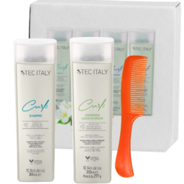 Shampoo Crema Peinar kit Curl Tec Italy