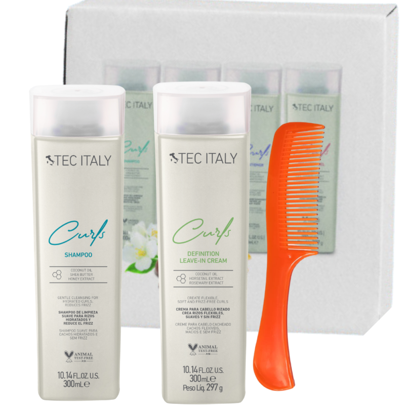 Shampoo Crema Peinar Kit Curl Tec Italy