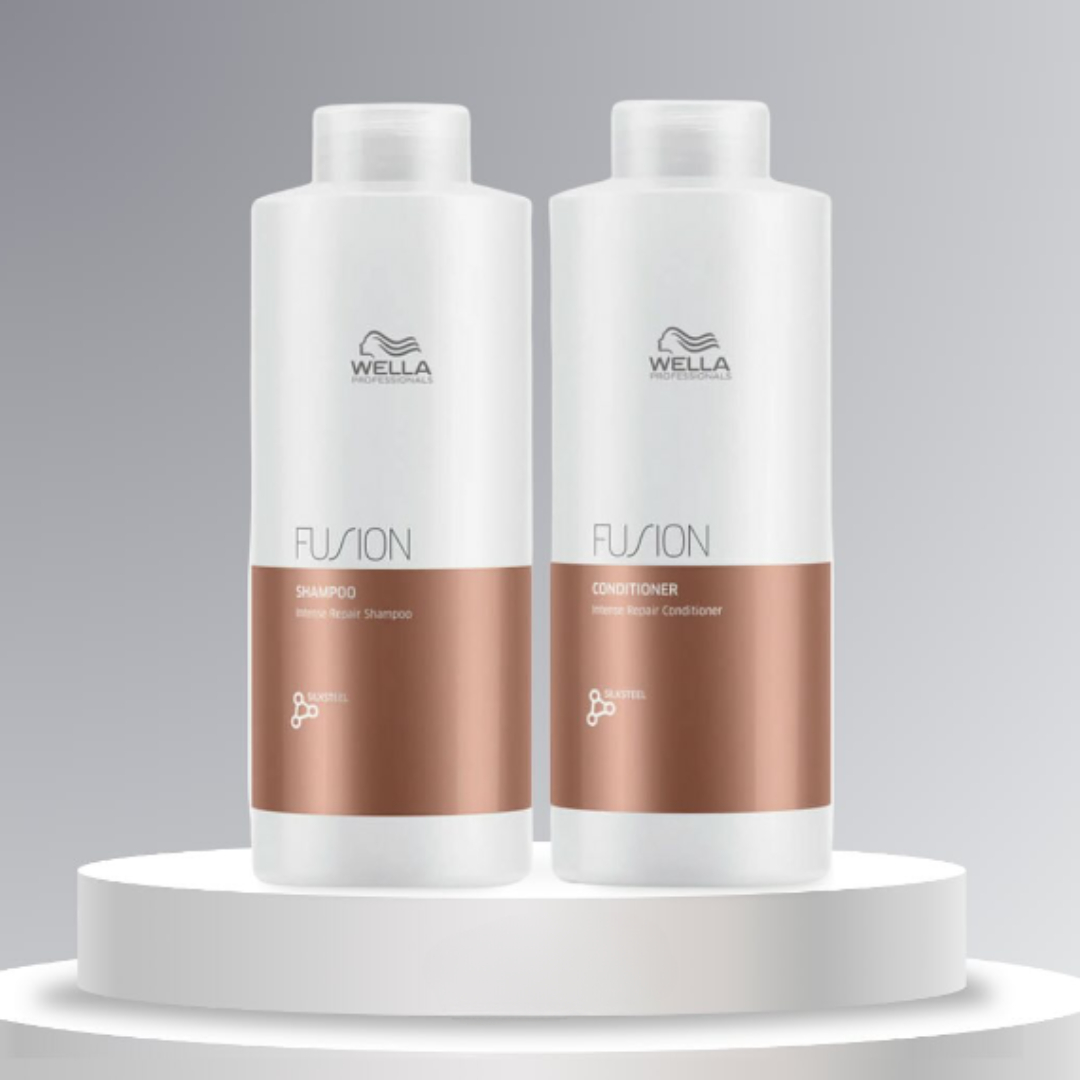KIT-PREMIUM-WELLA-FUSION-OBSEQUIOS Kit Premium Wella Fusion Con Cosmetiquera Y Aceite Viajero De Regalo