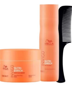 Kit Wella Nutri-Enrich Shampoo 250 Ml Y Mascarilla 150 Ml Para Cabello Seco