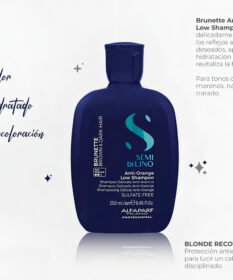 Protección Del Color Con Shampoo Alfaparf Antiorange Brunette Antinaranja.