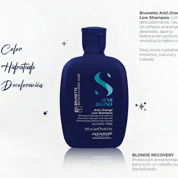 Protección del color con Shampoo Alfaparf Antiorange Brunette Antinaranja.