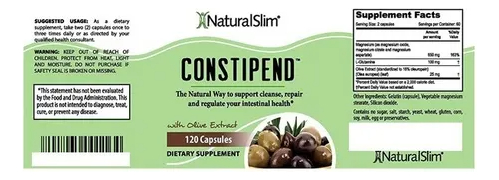 CONSTIPEND COLON NATURAL SLIM 120 CAPSULAS NATURAL SLIM VEGANO 3 Constipend Colon Natural Slim 120 Capsulas Natural Slim Vegano - Imagen 3