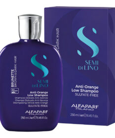 Shampoo Alfaparf Antiorange Brunette Antinaranja Sobre Fondo Blanco.