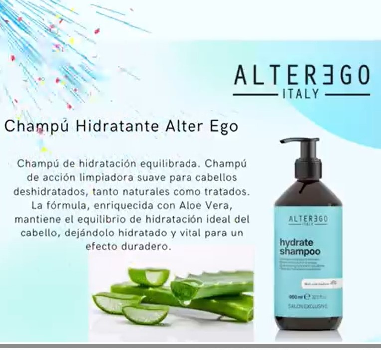 SHAMPOO HYDRATE ALTER EGO 950ML 2 Shampoo Hydrate Alter Ego 950Ml - Imagen 2