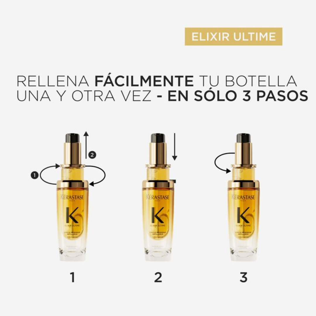 Kerastase Elixir Ultime Sistema Recargable De Aceite Capilar Profesional