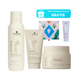 Shampoo Mascarilla Sellador Puntas Blond Me mascarilla reparadora y sellador de puntas para cabello rubio.