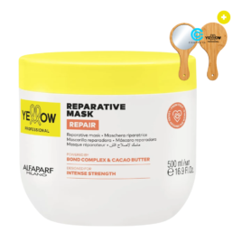 Mascarilla Repair Yellow Alfaparf 500 Ml tratamiento reparador profesional para cabello dañado.
