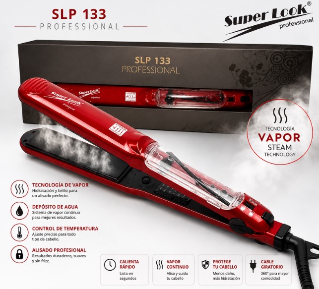 PLANCHA VAPOR PROFESIONAL SUPERLOOK REPOLARIZACION 2 Sistema De Vapor Plancha Vapor Profesional Superlook Repolarización En Funcionamiento.