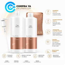rutina profesional Fusion Wella litro para cabello tratado químicamente