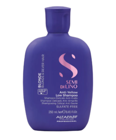 Shampoo Alfaparf Blonde Antiyellow Antiamarillo Para Neutralizar Reflejos Amarillos En Cabello Rubio, Platinado Y Gris.