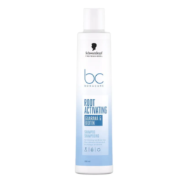 Shampoo Anticaida Activador De Raices Bonacure Schwarzkopf para limpieza y cuidado profesional del cabello debilitado y cuero cabelludo.