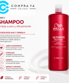 Wella Shampoo Ultimate Repair 1000Ml Para Reparación Del Cabello Dañado.