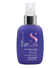 Spray Antiyellow Alfaparf Antiamarillo Semi Di Lino Blonde De 125 Ml Para Neutralizar Reflejos Amarillos Localizados.