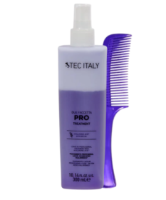 Tec Italy Spray Due Faccetta Pro Tratamiento Bifásico Profesional Sin Enjuague Para Reparar E Hidratar El Cabello Dañado.