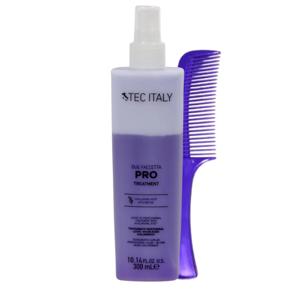 TEC ITALY SPRAY DUE FACCETTA PRO 1 Tec Italy Spray Due Faccetta Pro Tratamiento Bifásico Profesional Sin Enjuague Para Reparar E Hidratar El Cabello Dañado.