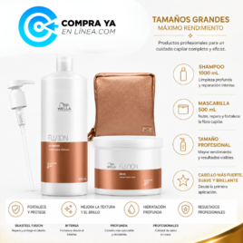 shampoo y mascarilla Fusion Wella XL para cabello dañado y sensibilizado