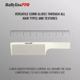 Diseño ergonómico del Peine Peinilla De Corte Babyliss Flexible Barbería Barbero.