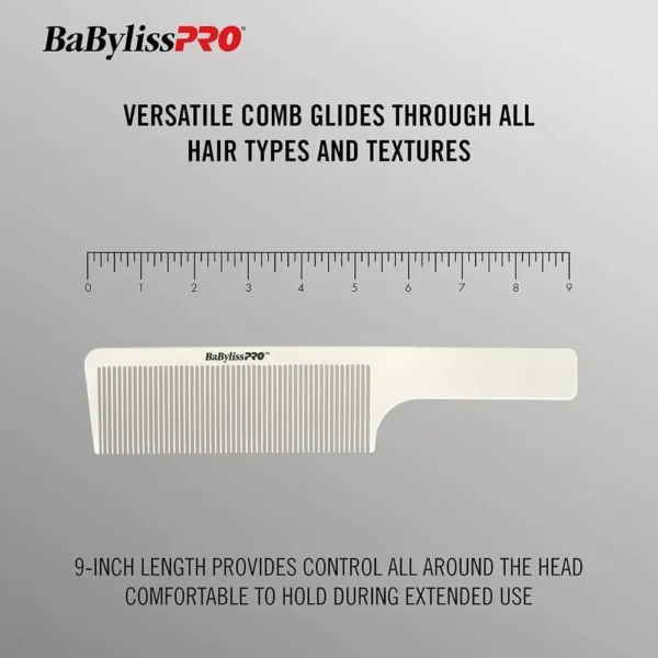 Diseño ergonómico del Peine Peinilla De Corte Babyliss Flexible Barbería Barbero.