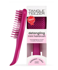 Cepillo Tangle Teezer Mini Desenredante Frambuesa Con Dientes Patentados De Dos Niveles Para Desenredar Todo Tipo De Cabello Sin Tirones.