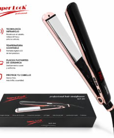 Plancha Liso Ondas Superlook 391 Profesional Con Tecnología Infrarroja, Placas Flotantes De Cerámica Y Pantalla Lcd Digital.