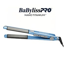 Plancha BabylissPro Nano Titanium 230°C profesional con placas de Nano Titanium.