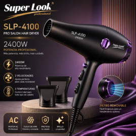Cabello brillante después de usar el Secador Cabello Profesional Super Look 4100.