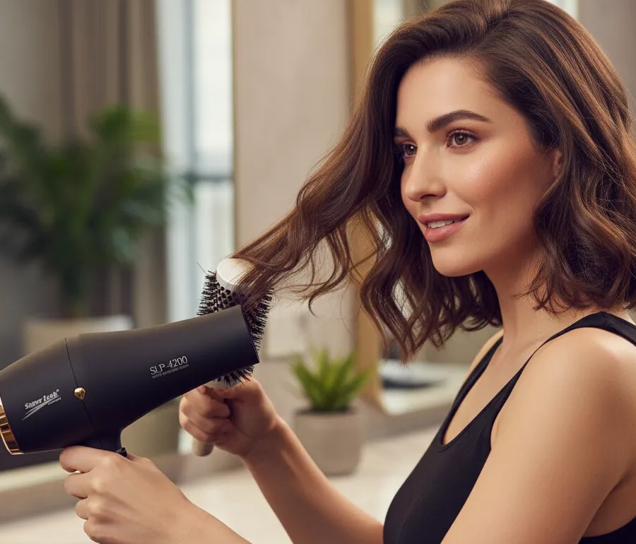 SECADOR SUPER LOOK PROFESIONAL INFRAROJO 4200 3 Cabello Brillante Después De Usar El Secador Super Look Profesional Infrarrojo 4200.
