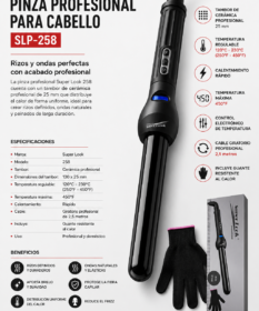 Tambor Cerámico De La Rizadora Tubo Pinza Onduladora Profesional Super Look 258.