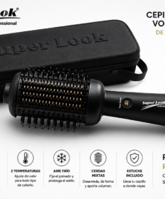 Cepillo Secador Infrarojo Estuche Cerámico Super Look Con Tecnología Infrarroja.