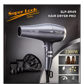 Tecnología iónica del Secador Cabello Profesional Superlook 8949 Difusor Ionico